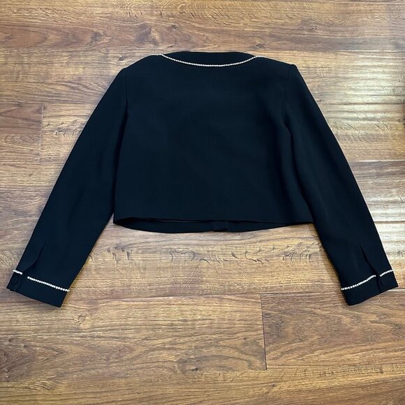 CINQ À SEPT Rina Crystal Rhinstone Cropped Jacket - Picture 6 of 8